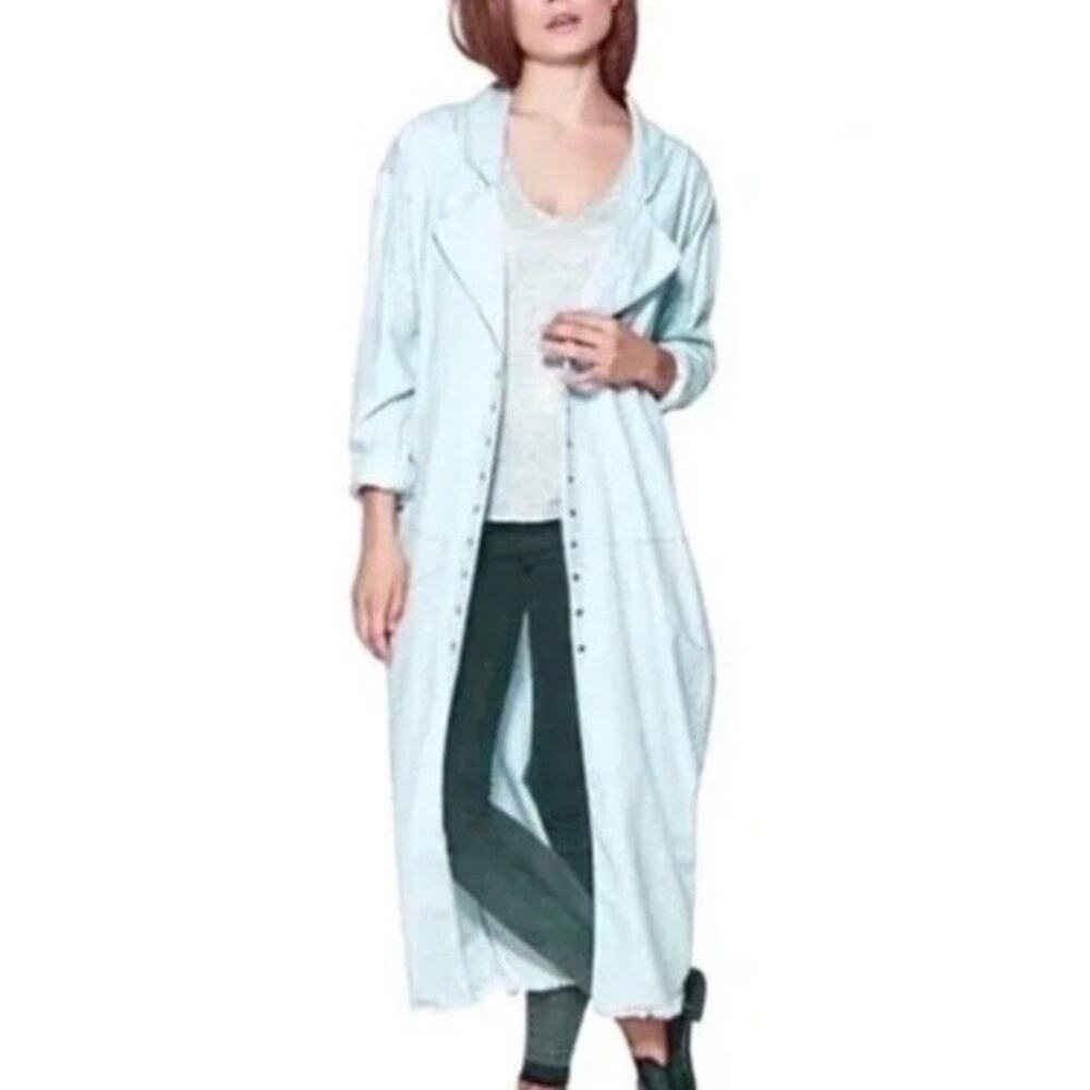 One Teaspoon Light Blue Long Coat